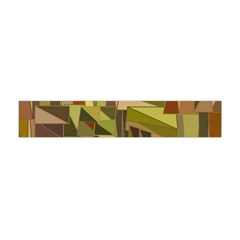 Earth Tones Geometric Shapes Unique Flano Scarf (mini) by Simbadda