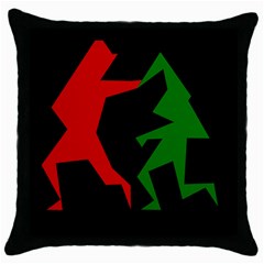 Ninja Graphics Red Green Black Throw Pillow Case (black) by Alisyart