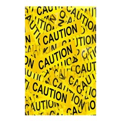 Caution Road Sign Cross Yellow Shower Curtain 48  X 72  (small)  by Alisyart