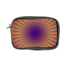 Retro Circle Lines Rays Orange Coin Purse by Amaryn4rt