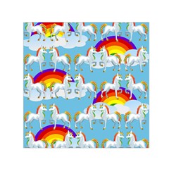 Rainbow Pony  Small Satin Scarf (square) by Valentinaart