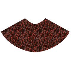 Dark Red Flame Hell Fire Seamless Skater Skirt by CoolDesigns