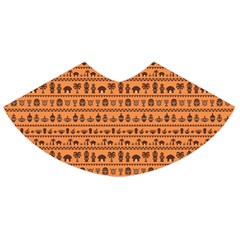 Orange African Tribal Pattern Ethnic Ornament With Different Skater Dress by CoolDesigns