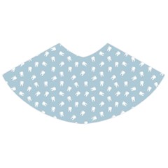 Blue Dental Pattern White Teeth On Blue Skater Skirt by CoolDesigns