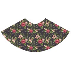 Colorful Tropical Floral Pattern Plumeria Hibiscus Flowers Skater Skirt by CoolDesigns