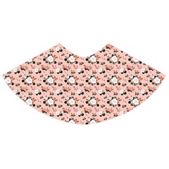 Nude Lovely Flower Pattern Over Pink Skater Skirt by CoolDesigns