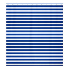 Horizontal Stripes Dark Blue Shower Curtain 66  X 72  (large)  by Mariart