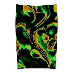 Glowing Fractal A Velvet Midi Pencil Skirt by Fractalworld