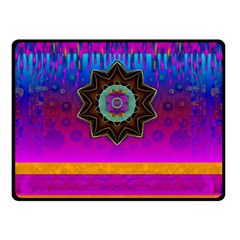 Air And Stars Global With Some Guitars Pop Art Double Sided Fleece Blanket (small)  by pepitasart