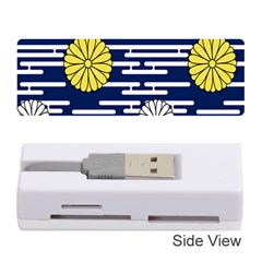 Sunflower Line Blue Yellpw Memory Card Reader (stick)  by Mariart