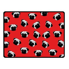 Pug Dog Pattern Fleece Blanket (small) by Valentinaart