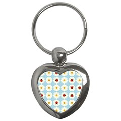 Ladybugs Pattern Key Chains (heart)  by linceazul