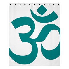 Hindu Om Symbol (dark Cyan) Shower Curtain 60  X 72  (medium)  by abbeyz71