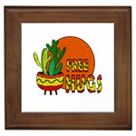Cactus - free hugs Framed Tiles