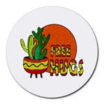 Cactus - free hugs Round Mousepads