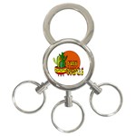 Cactus - free hugs 3-Ring Key Chains