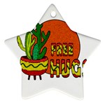 Cactus - free hugs Star Ornament (Two Sides)