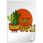Cactus - free hugs Canvas 12  x 18  
