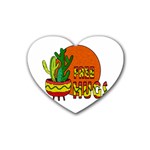 Cactus - free hugs Rubber Coaster (Heart) 