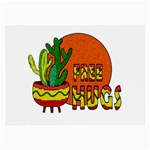 Cactus - free hugs Large Glasses Cloth