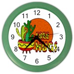 Cactus - free hugs Color Wall Clocks