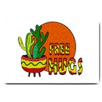 Cactus - free hugs Large Doormat 