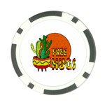 Cactus - free hugs Poker Chip Card Guard