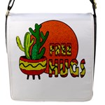 Cactus - free hugs Flap Messenger Bag (S)
