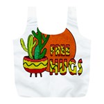 Cactus - free hugs Full Print Recycle Bags (L) 