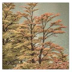 Landscape Scene Colored Trees At Glacier Lake  Patagonia Argentina Large Satin Scarf (square) by dflcprints