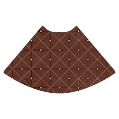 Coloured Line Squares Brown Plaid Chevron High Waist Skirt by Mariart