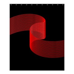 Tape Strip Red Black Amoled Wave Waves Chevron Shower Curtain 60  X 72  (medium)  by Mariart