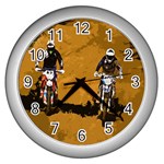 Motorsport  Wall Clocks (Silver) 