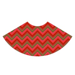 Background Retro Red Zigzag A-line Skirt by Nexatart