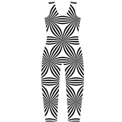 Seamless Pattern Repeat Line Onepiece Catsuit by Nexatart