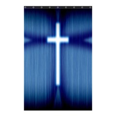 Blue Cross Christian Shower Curtain 48  X 72  (small)  by Mariart