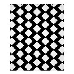 Abstract Tile Pattern Black White Triangle Plaid Shower Curtain 60  X 72  (medium)  by Alisyart