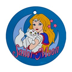 Sailor Sailor Moon Round Ornament by Ellador