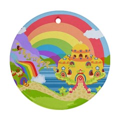Rainbow Land Round Ornament by Ellador
