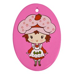 Berry Girl Cutie Oval Ornament by Ellador