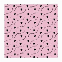 Love Hearth Pink Pattern Medium Glasses Cloth by Celenk