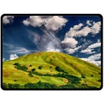 Hill Countryside Landscape Nature Double Sided Fleece Blanket (Large)  80 x60  Blanket Front
