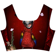 Funny, Cute Parrot With Butterflies Long Sleeve Crop Top & Bodycon Skirt Set by FantasyWorld7