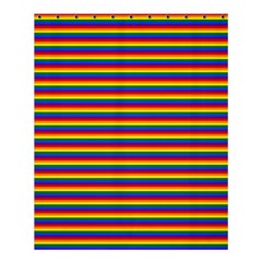 Horizontal Gay Pride Rainbow Flag Pin Stripes Shower Curtain 60  X 72  (medium)  by PodArtist