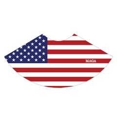 Maga Make America Great Again With Us Flag On Black A-line Skirt by snek