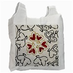 Love Love hearts Recycle Bag (One Side)
