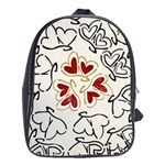 Love Love hearts School Bag (Large)