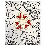 Love Love hearts Drawstring Pouches (Large) 
