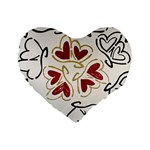Love Love Hearts Standard 16  Premium Heart Shape Cushions