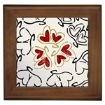 Love Love Hearts Framed Tiles Front